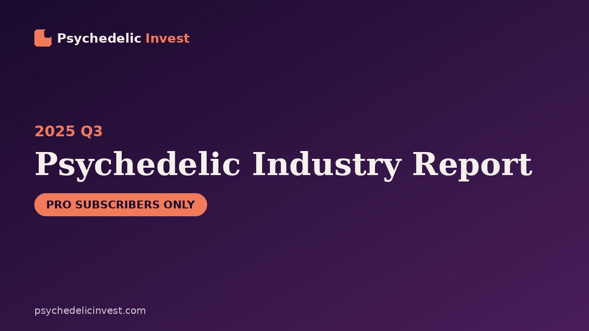 2025 Q3 Psychedelic Industry Report